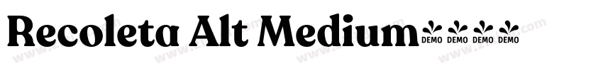 Recoleta Alt Medium字体转换